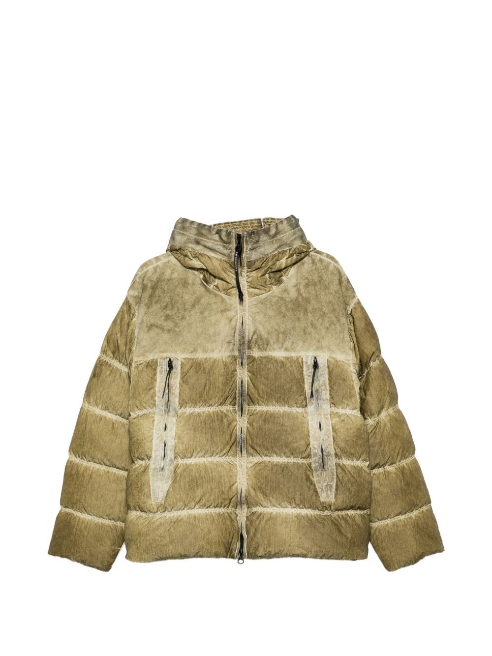 C.p. Company Short Down Jacket In Green