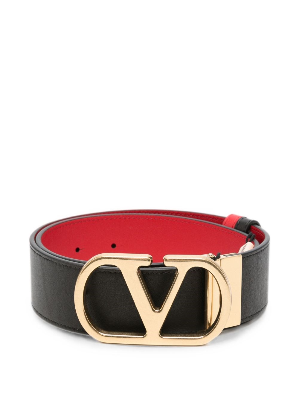 Valentino Garavani Vlogo Signature Leather Belt
