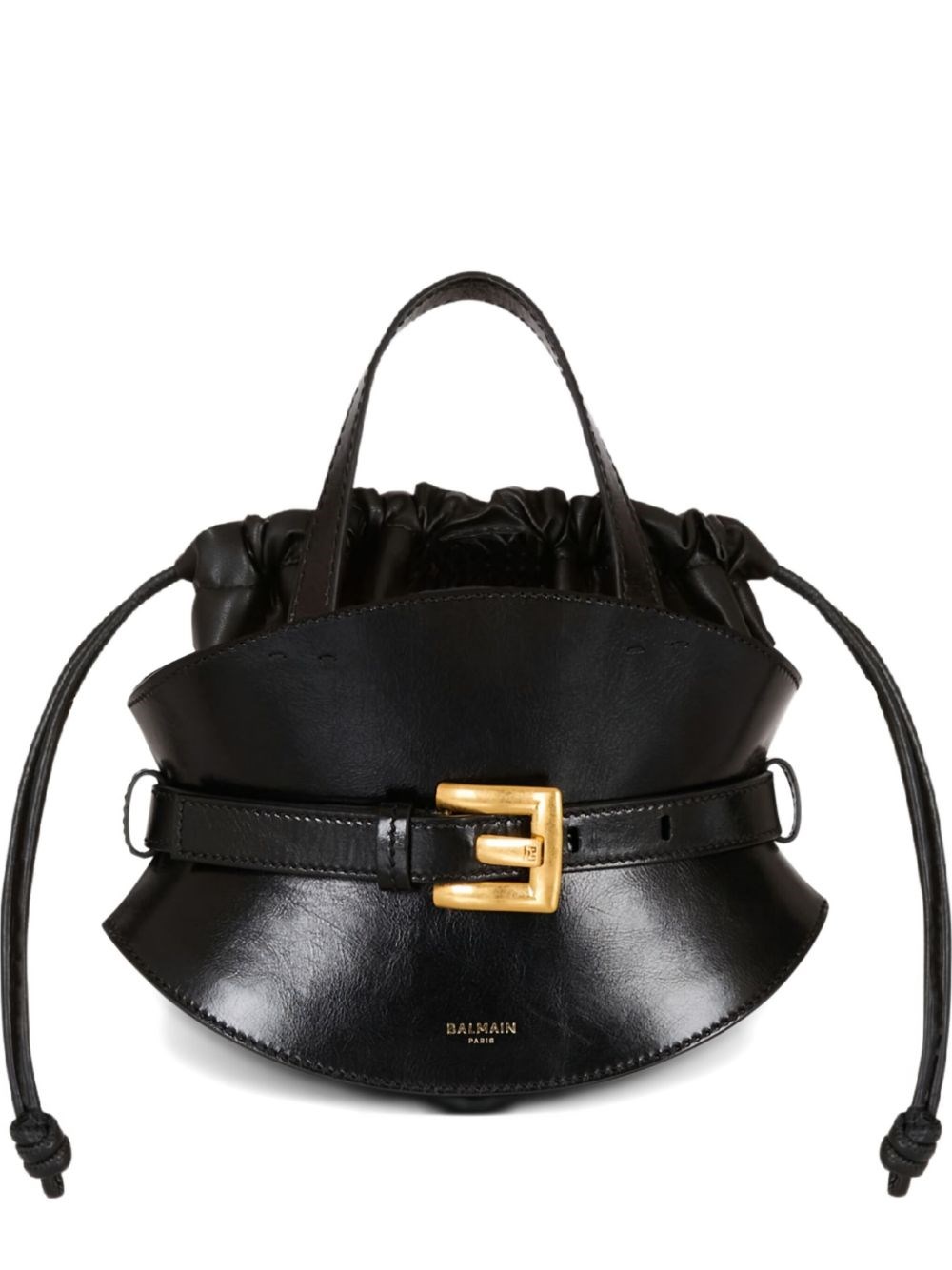 Balmain Shuffle Mini Leather Shoulder Bag