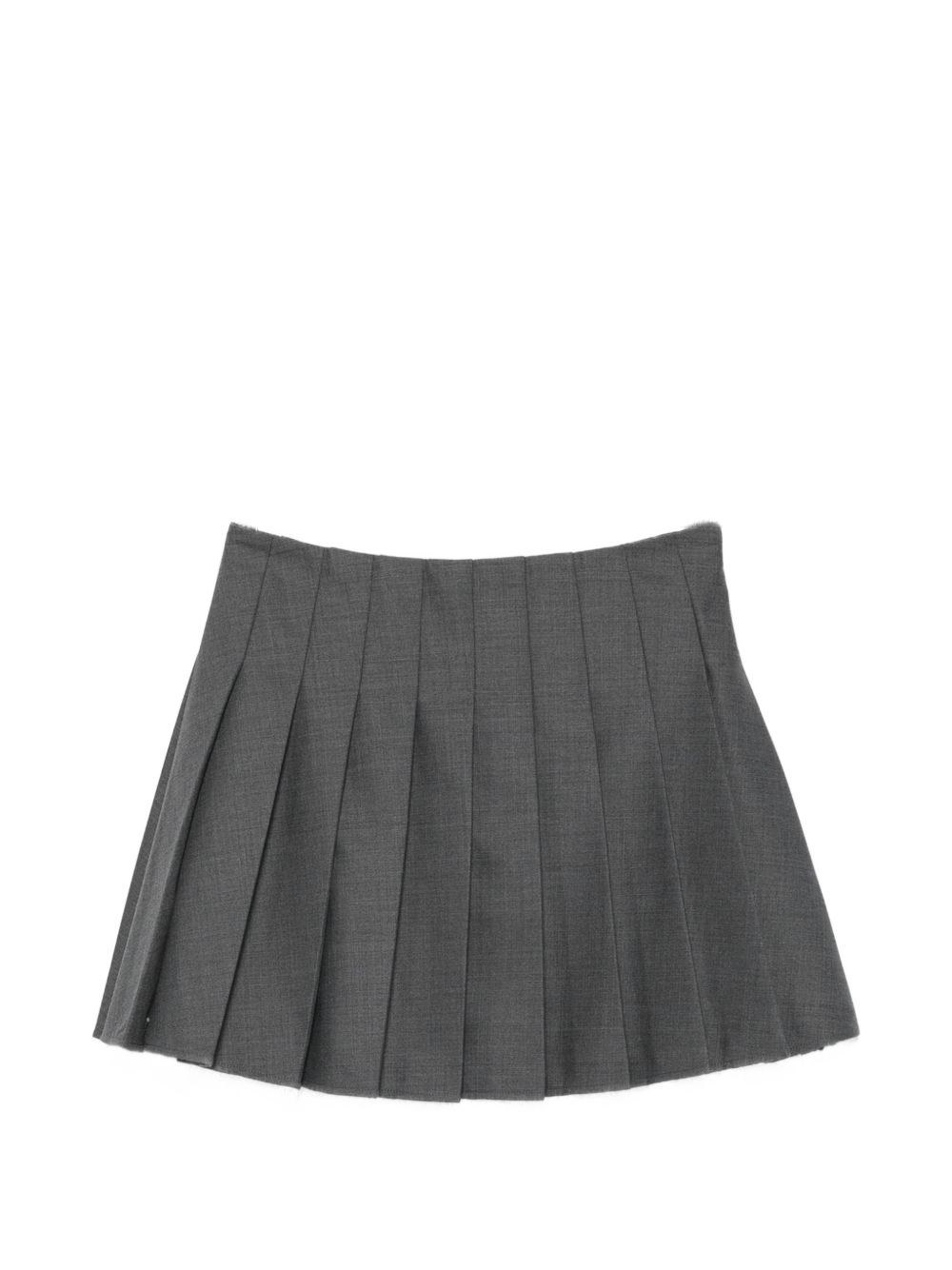 SELF PORTRAIT Wool Pleated Mini Skirt