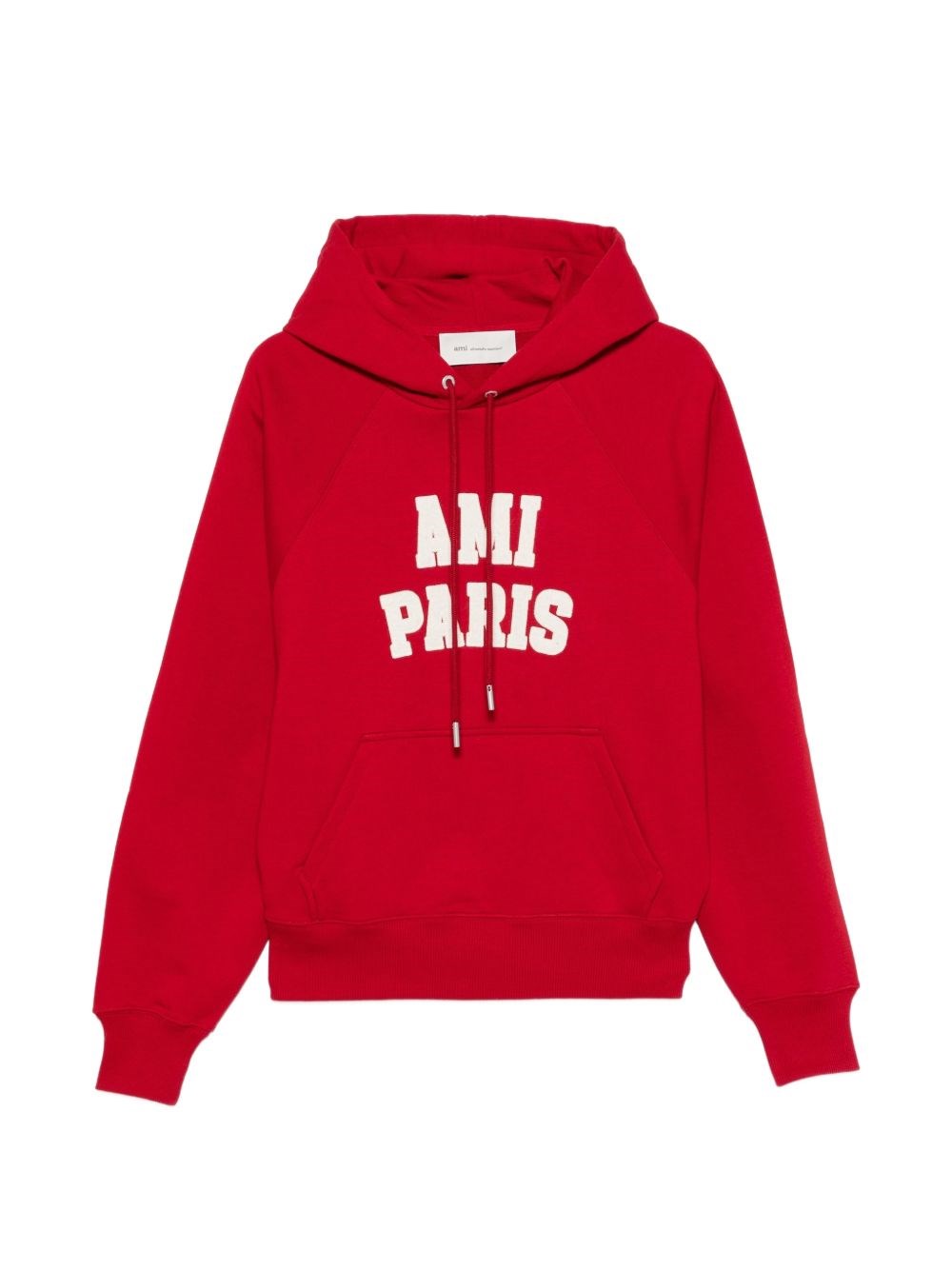 Ami Paris Felpa Con Cappuccio In Cotone Con Logo