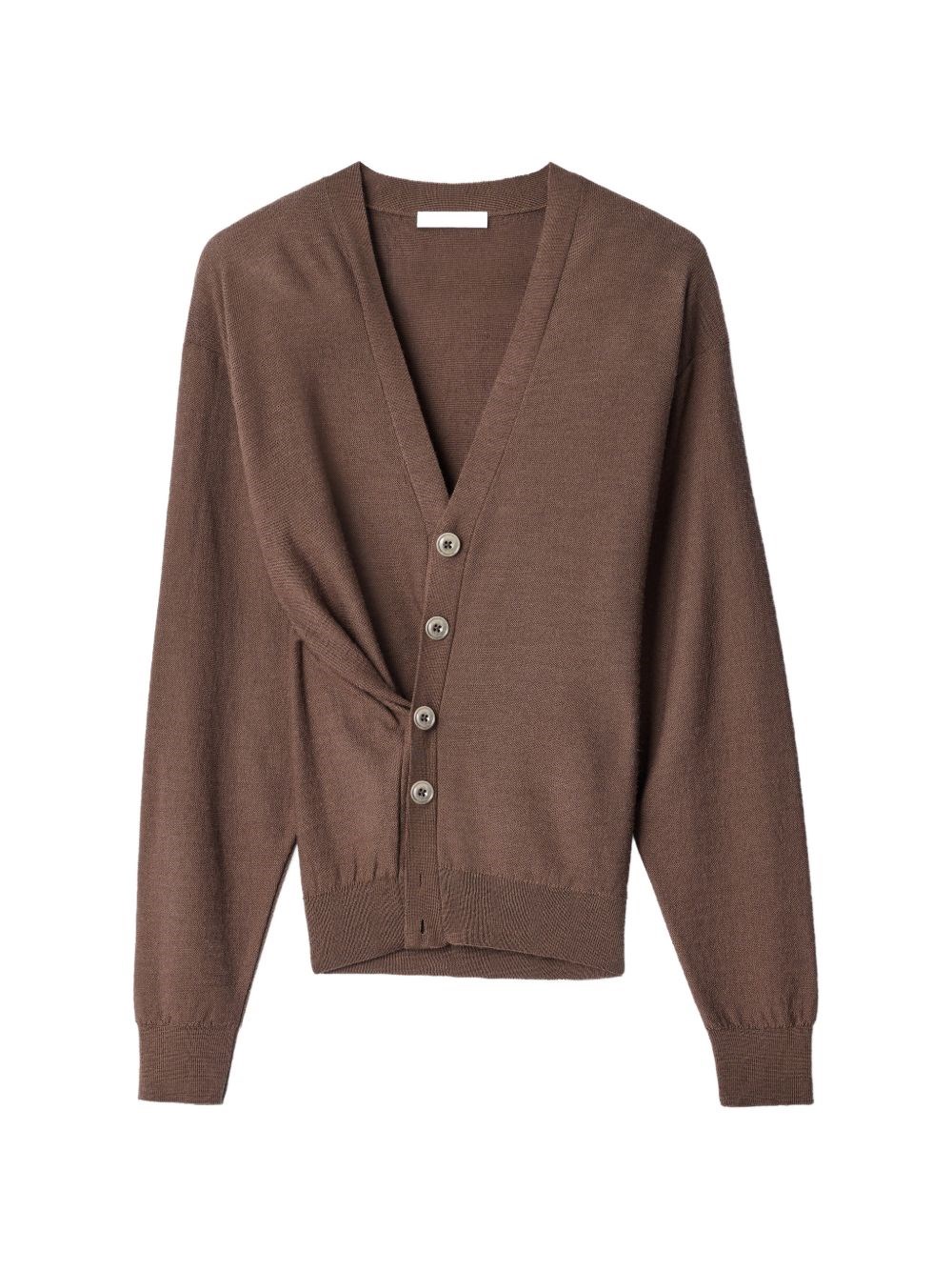 Lemaire Fine Wool Blend Cardigan — Brown
