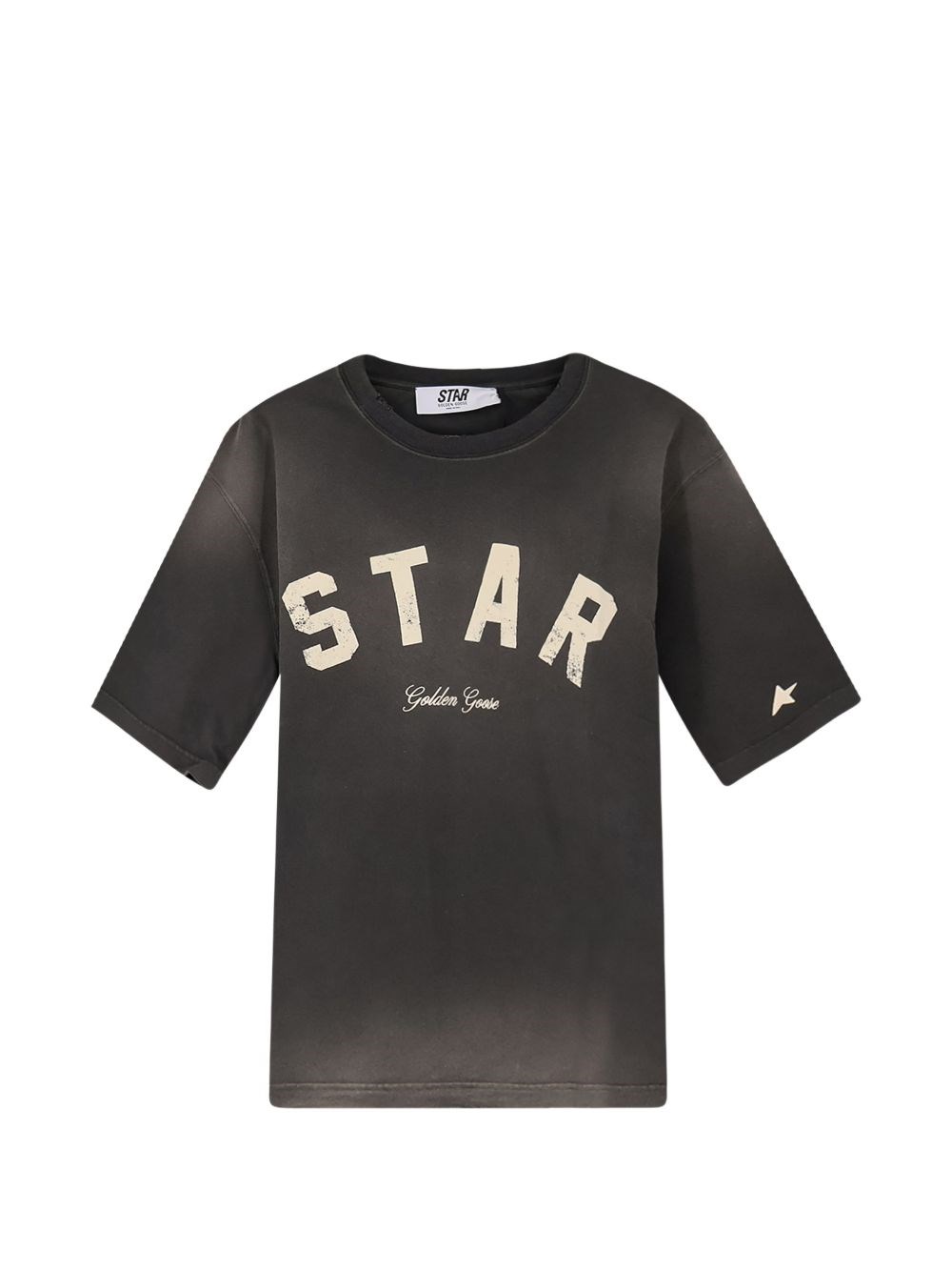 Golden Goose , T-Shirts, Female, Gray, S, Cotton T-Shirt With Print - Image 5