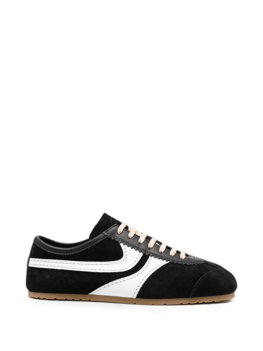 Dries Van Noten Suede Leather Sneakers In Black