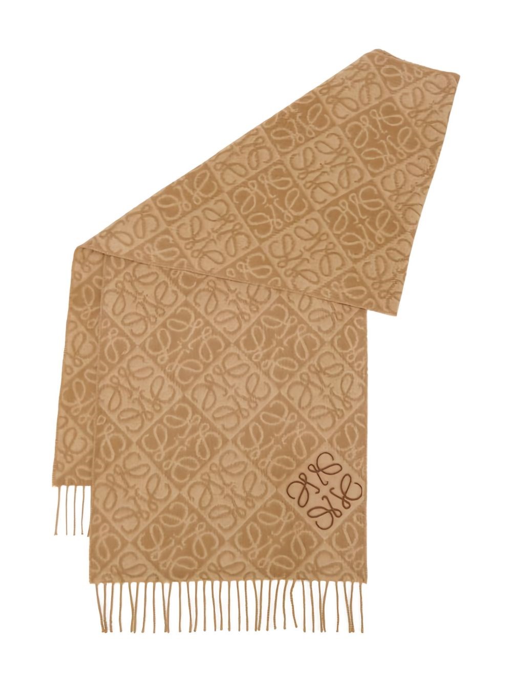 Loewe Anagram Wool And Cashmere Scarf