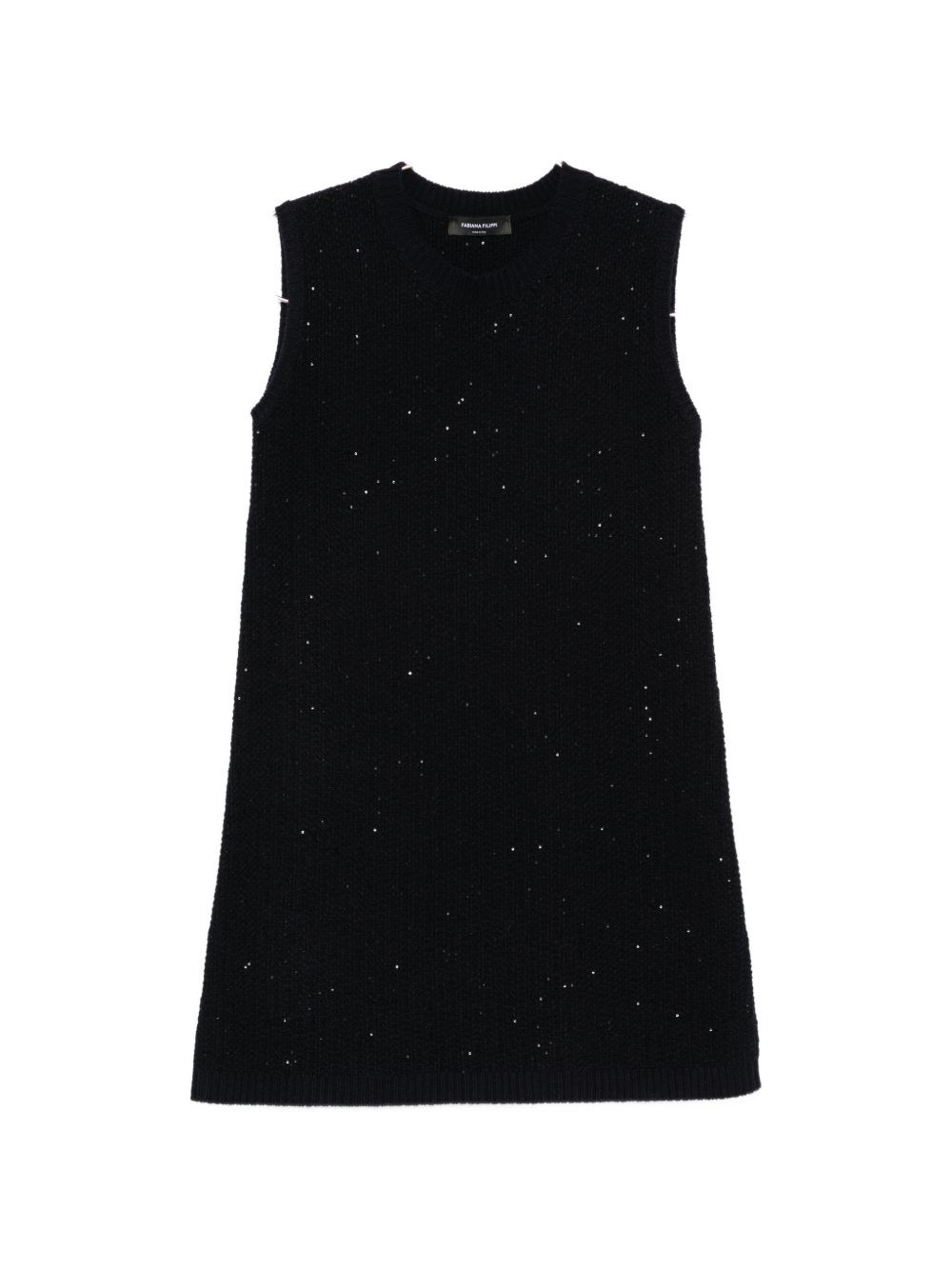 Fabiana Filippi Sequin-Embellished Knit Dress — Black