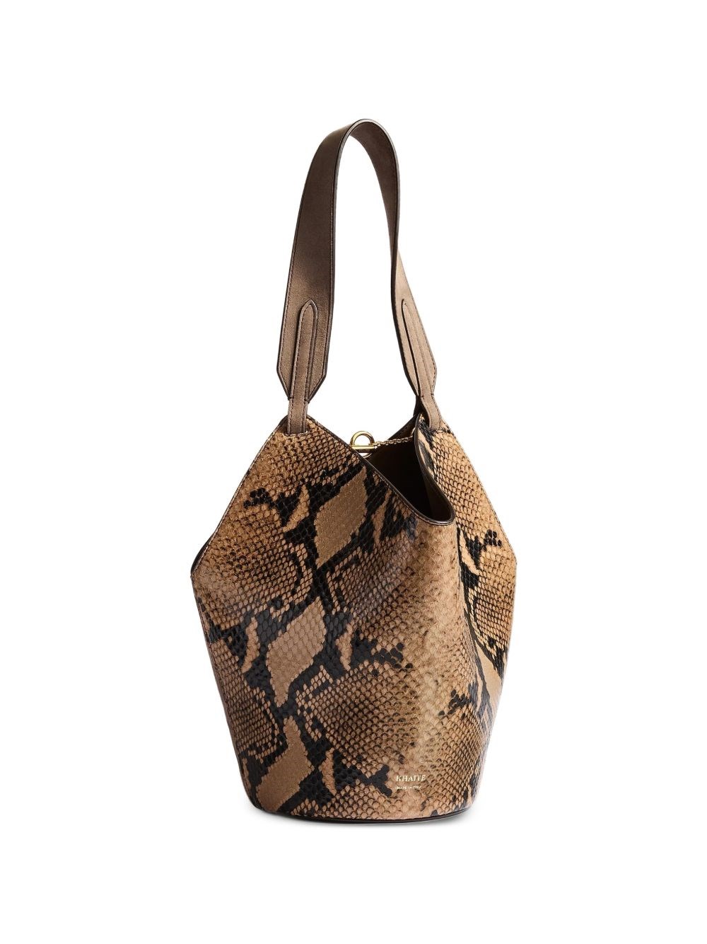 KHAITE Lotus Mini Leather Bucket Bag