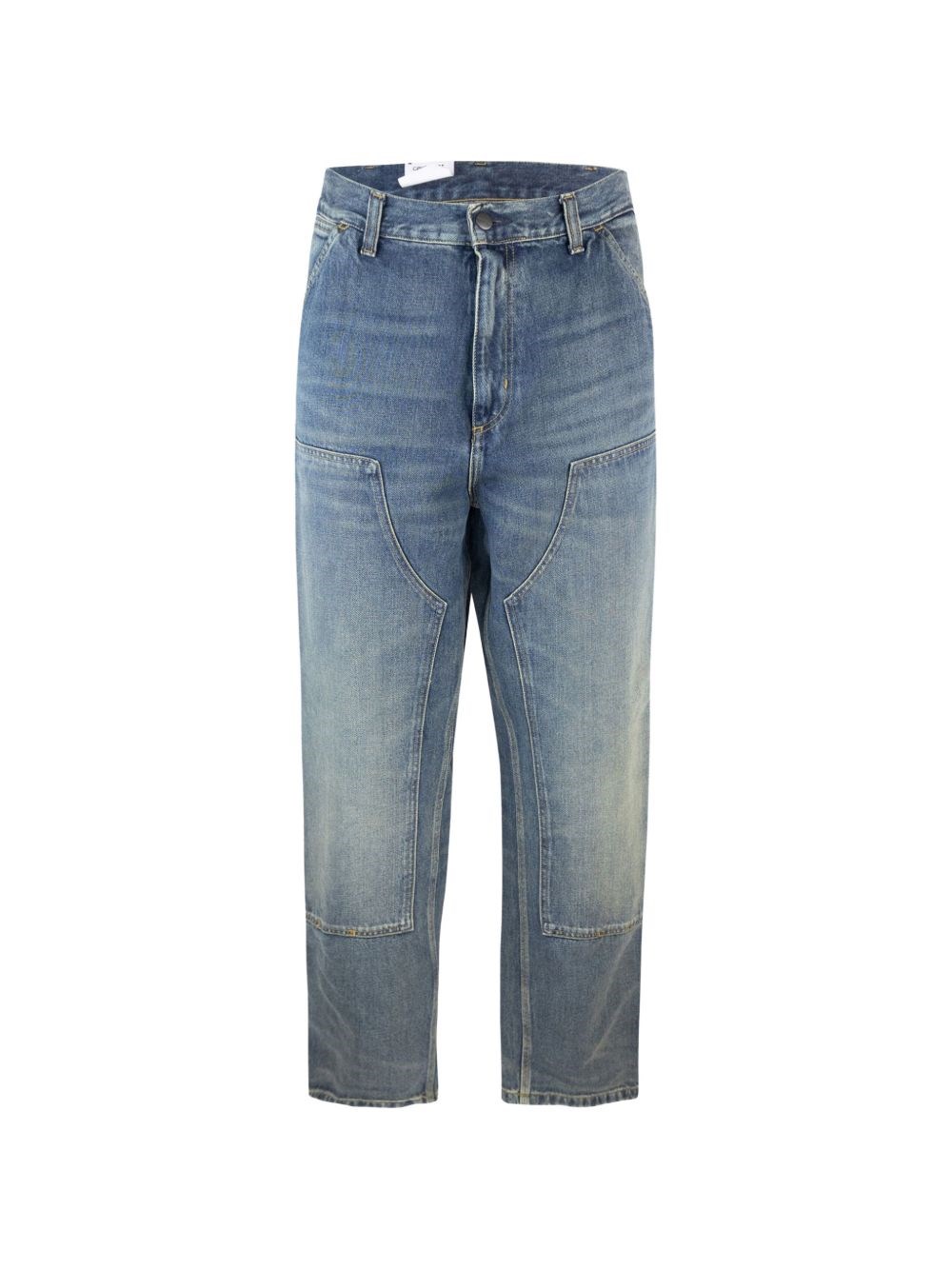 Carhartt Wip Unisex Blu - Double Knee Pant - Jeans - W33 - Immagine 3