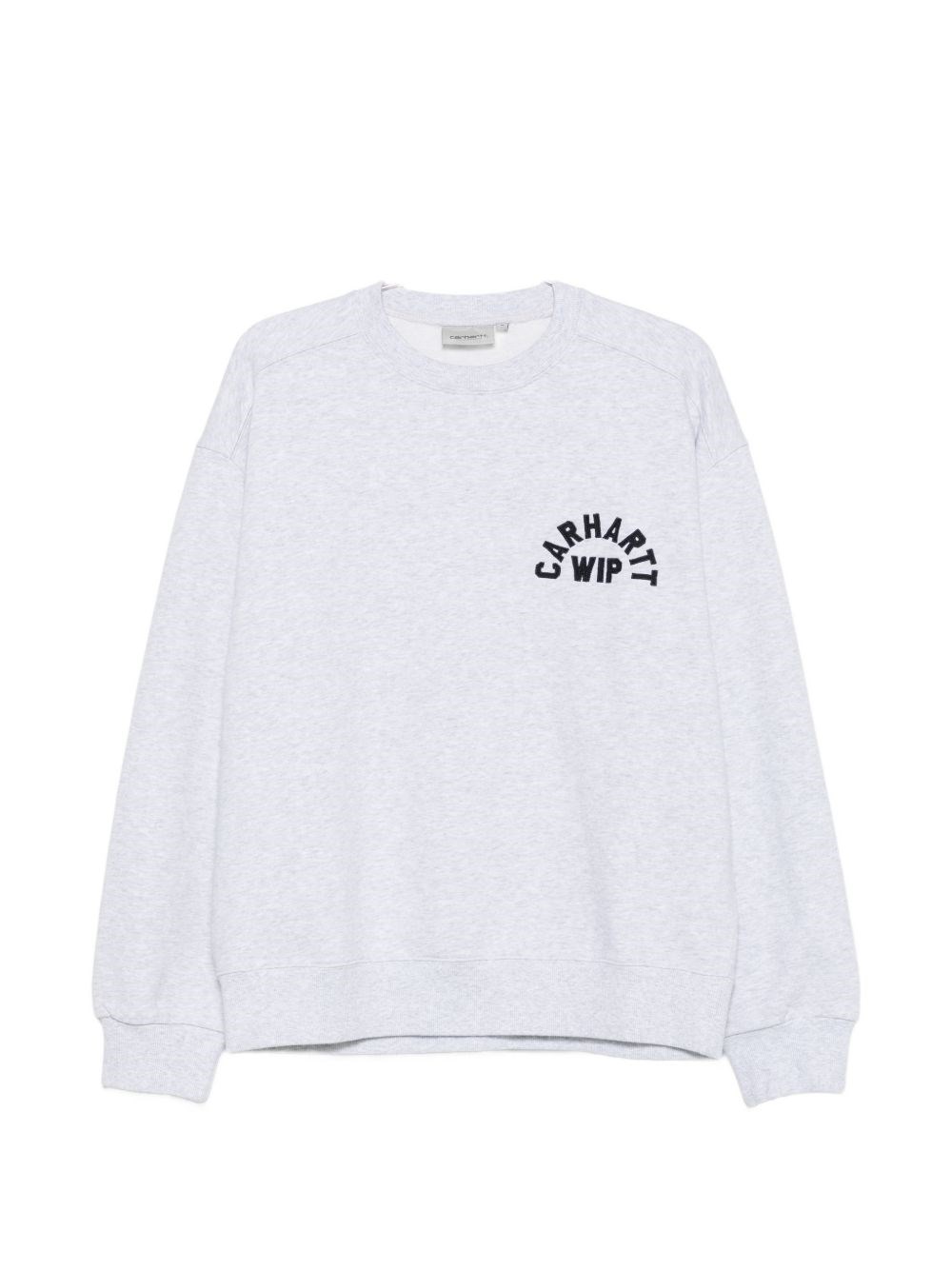 Men s Arch Script Sweatshirt Ash Heather / Dark Navy (Stone Washed)