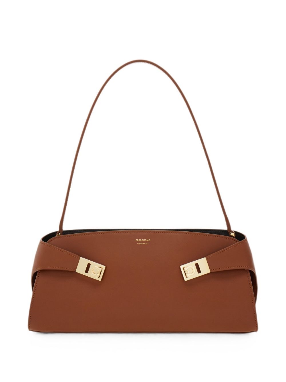 Ferragamo Hug E/W Leather Shoulder Bag