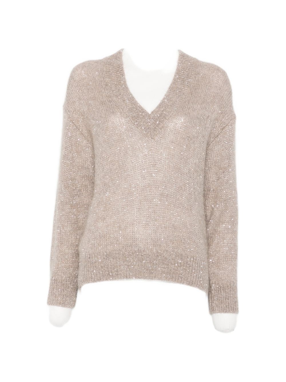 Brunello Cucinelli Wool Blend V-Necked Sweater