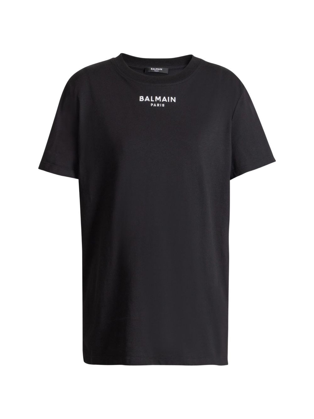 Balmain Logo Cotton T-shirt In Black