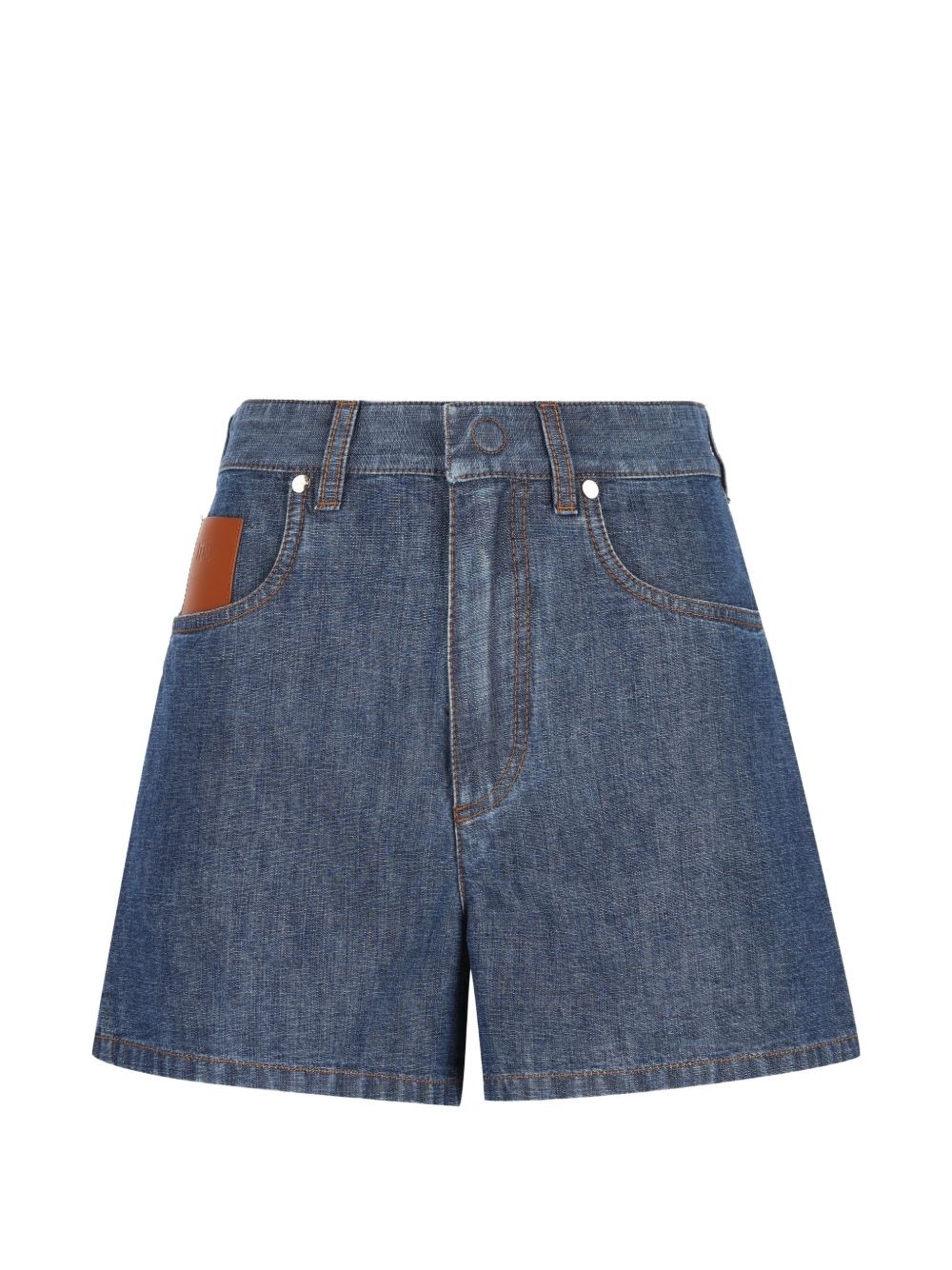 Fendi Denim Shorts In Blue