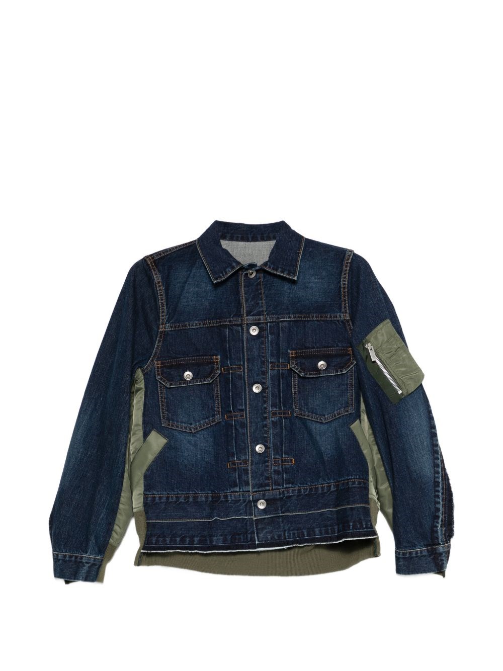 Sacai Denim And Nylon Blouson Jacket