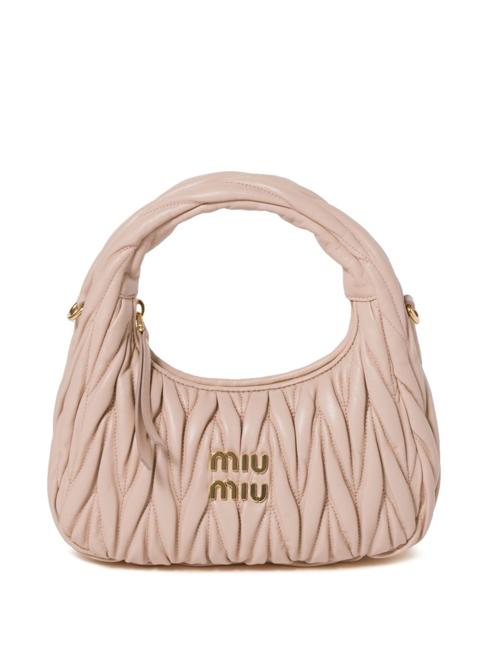 Miu Miu Wander Small Leather Hobo Bag