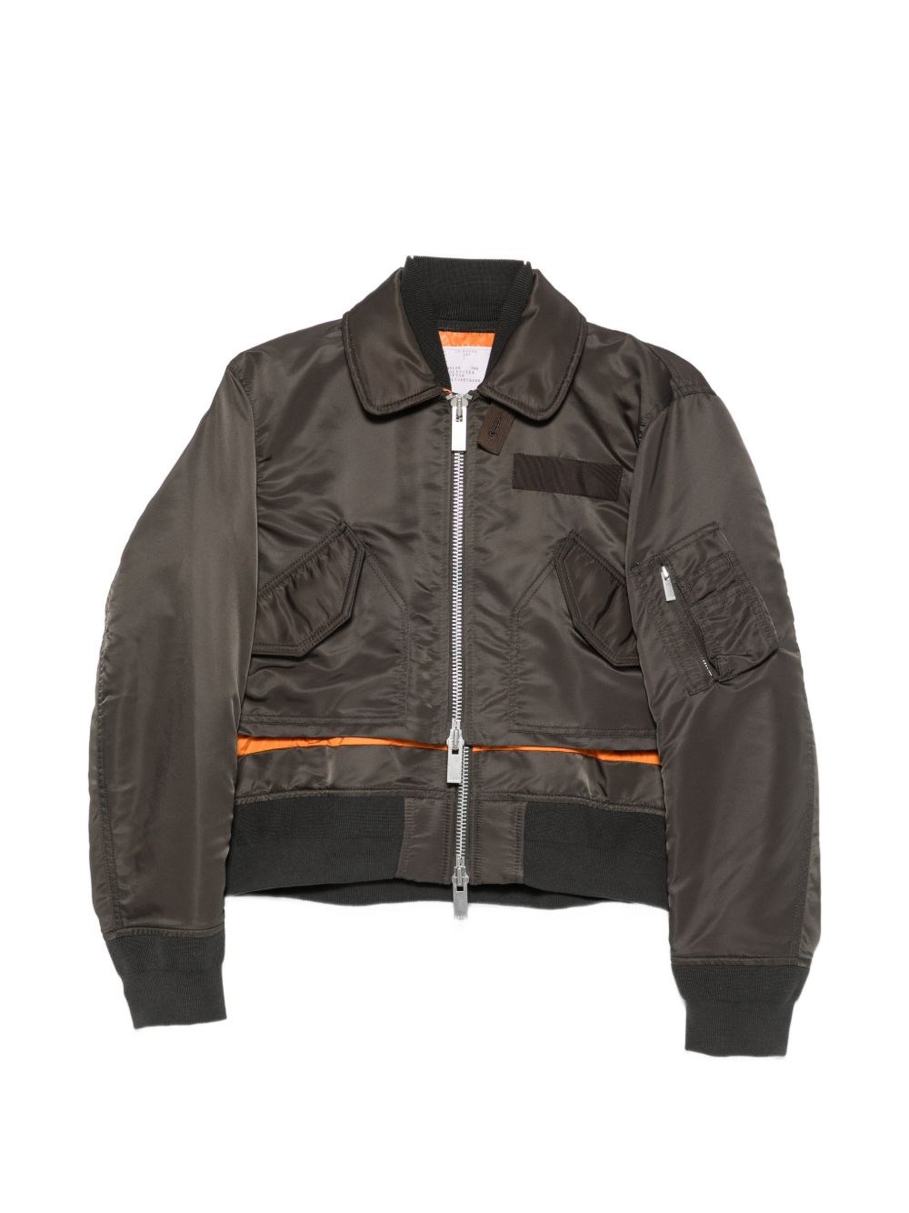 Sacai Cotton Blend Blouson Jacket In Green