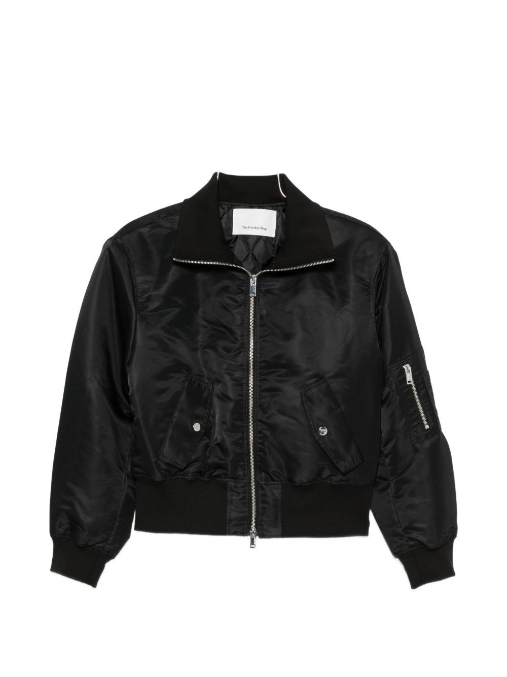 THE FRANKIE SHOP Storm Nylon Cropped Bomber Jacket