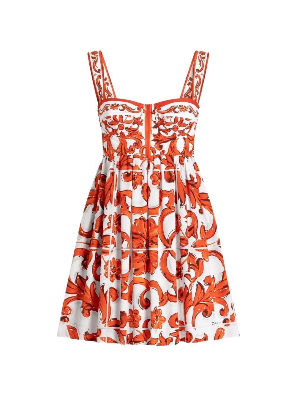 Dolce & Gabbana Maiolica Print Cotton Dress
