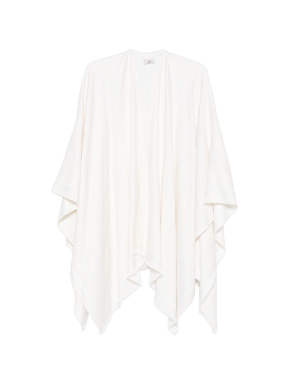 Fendi Poncho In Lana E Seta Ff