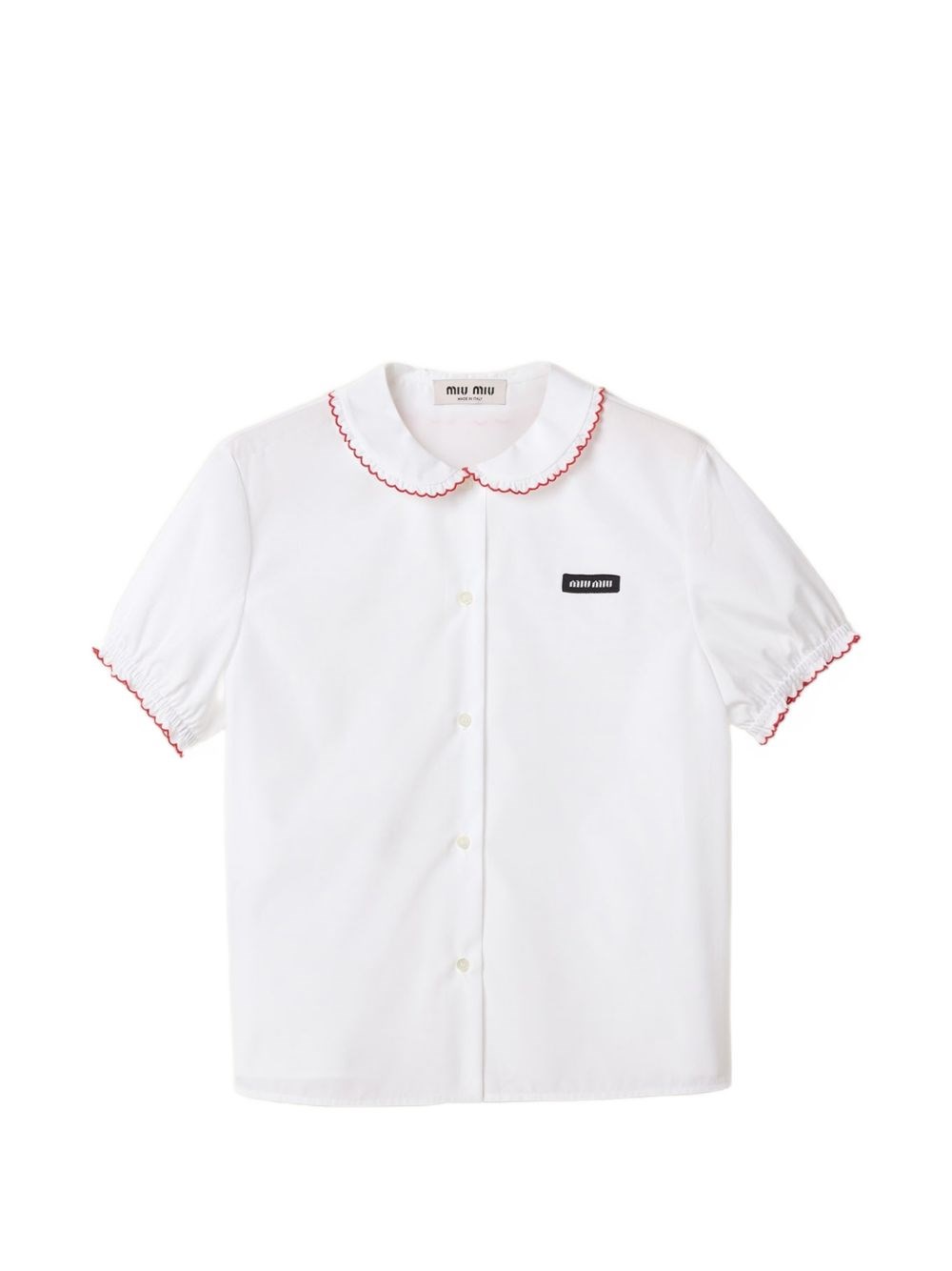 Miu Miu Embroidered Cotton Shirt