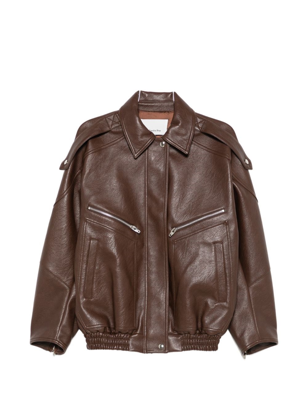 THE FRANKIE SHOP Hudson Faux Leather Bomber Jacket