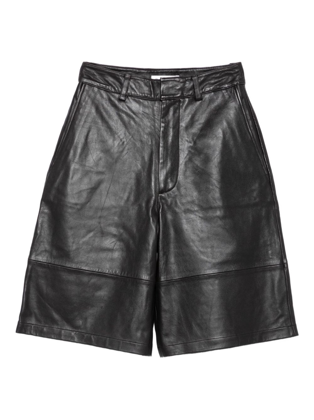 THE FRANKIE SHOP Leather Bermuda Shorts