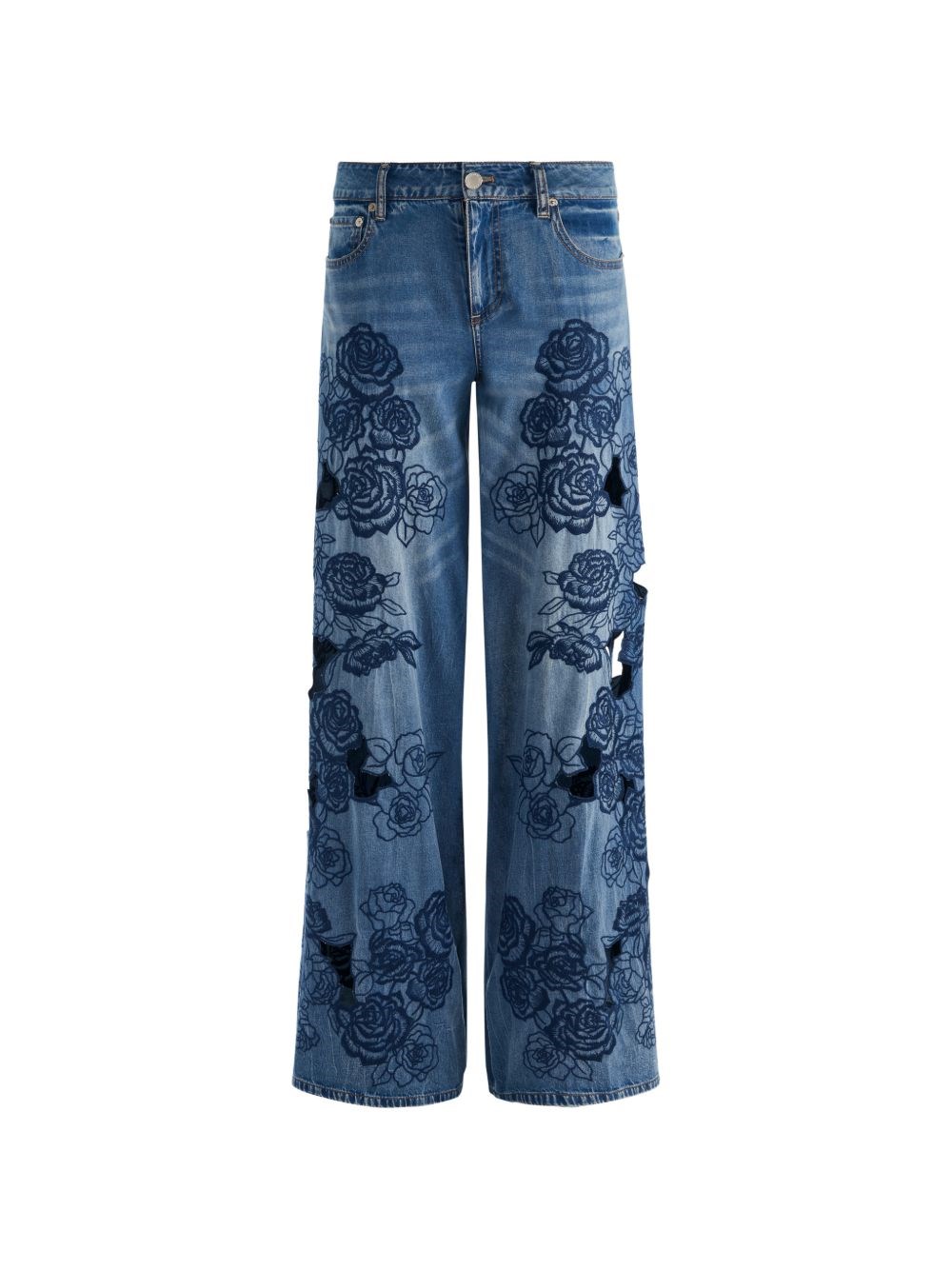 Alice And Olivia Alice+olivia Sidney Flared Leg Denim Jeans In Blue