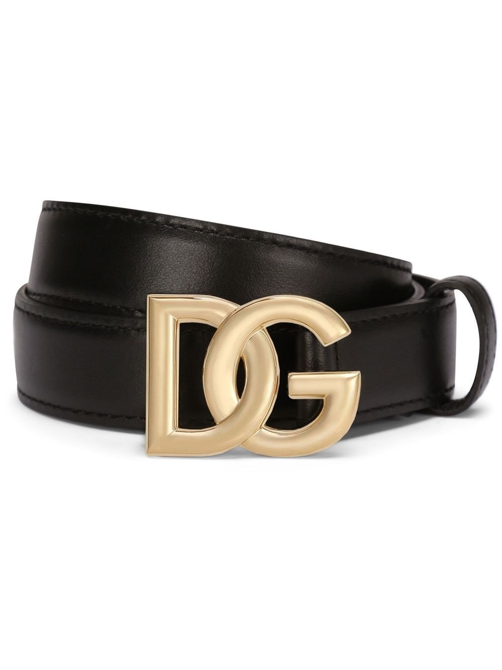 Dolce & Gabbana Cintura In Pelle Dg Logo