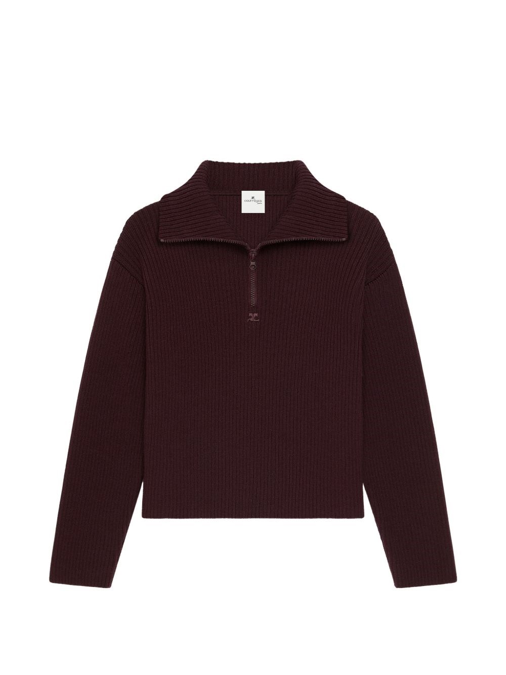 COURRÈGES Ribbed Wool Sweater