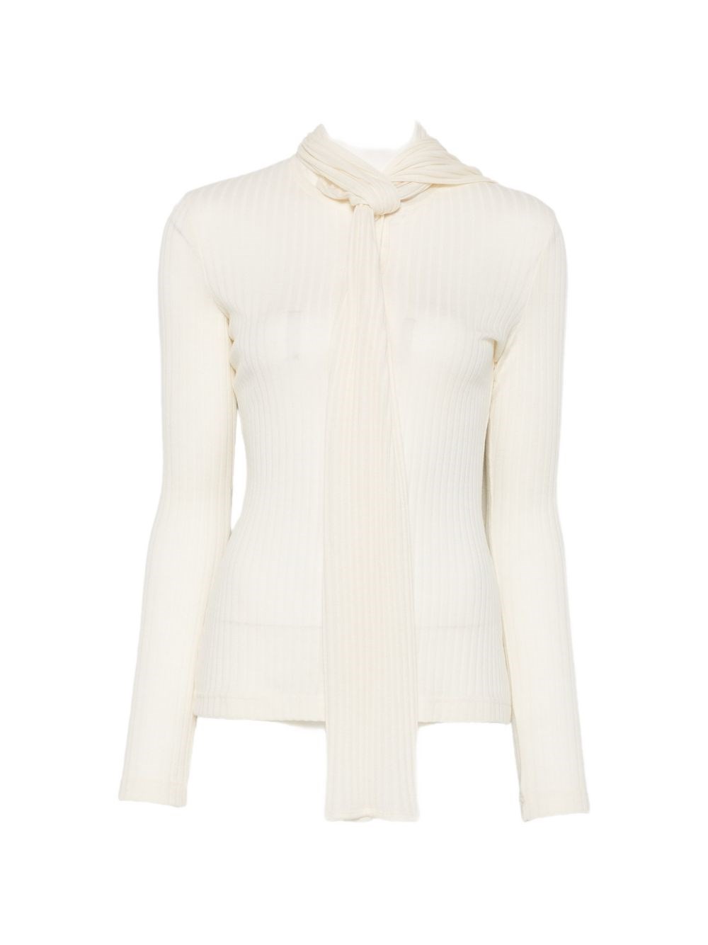 TOTEME Ribbed Bow Blouse