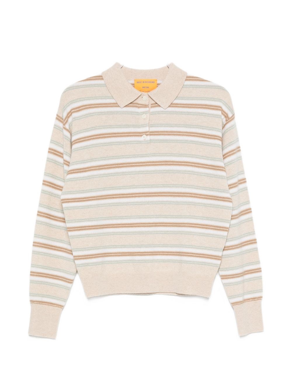 GUEST IN RESIDENCE Striped Cashmere Polo Shirt