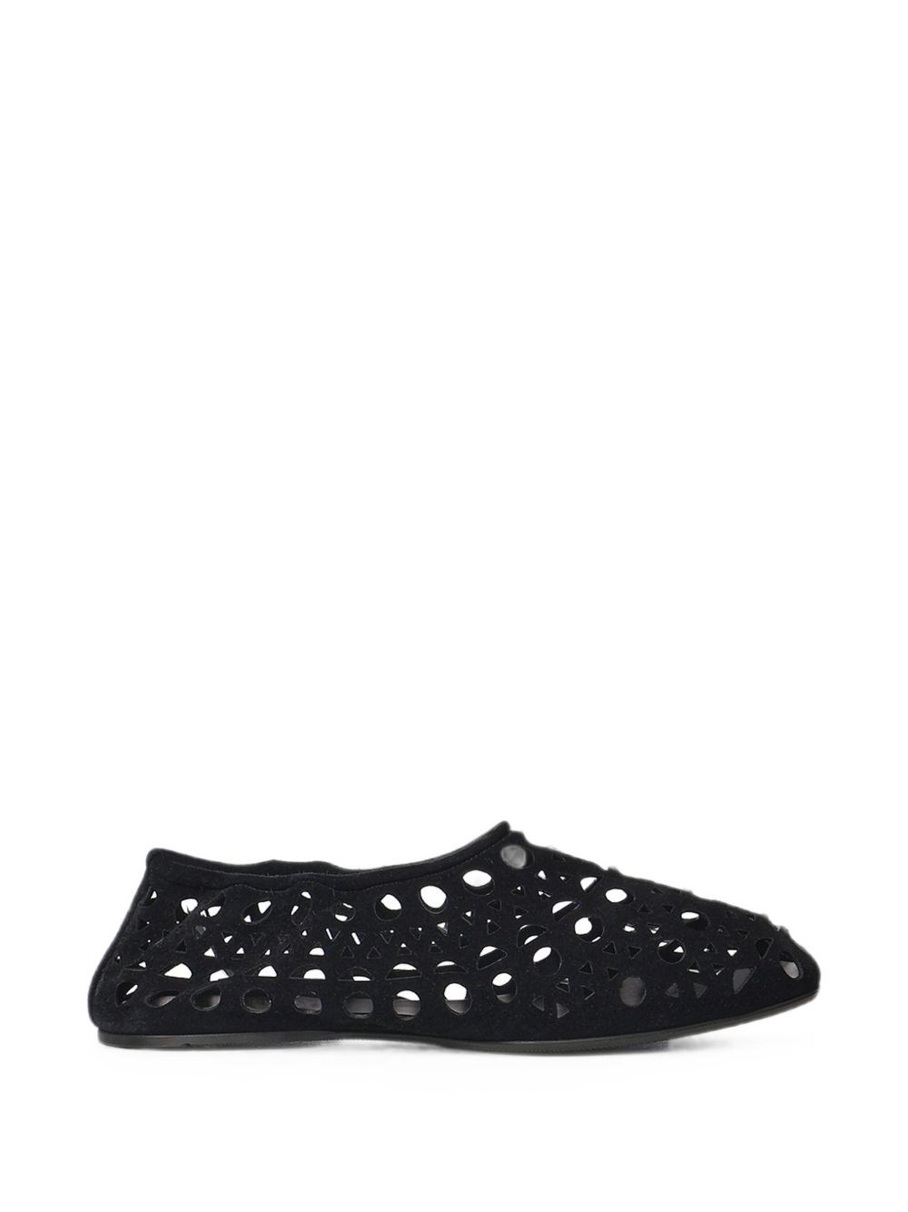 Slippers Vienne traforate in suede nere