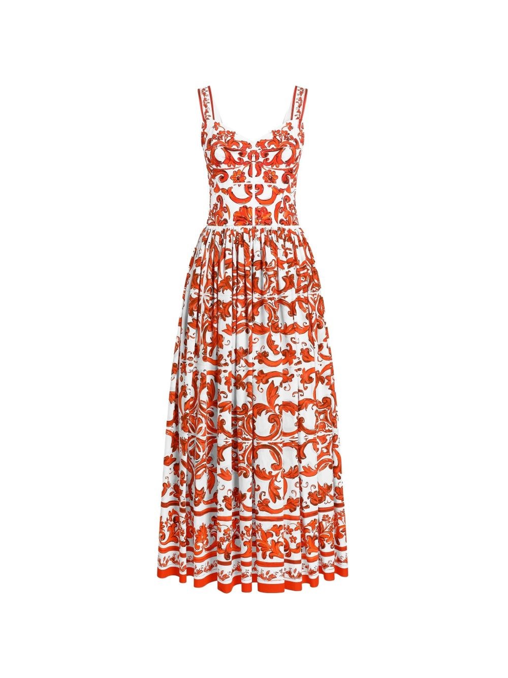 Dolce & Gabbana Maiolica Print Cotton Dress