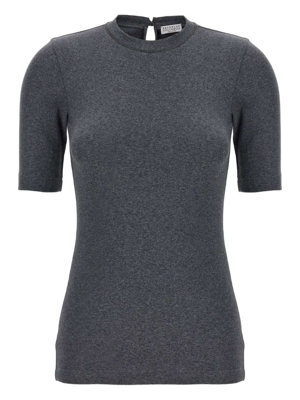 Brunello Cucinelli Cotton Crewneck Sweater In Gray