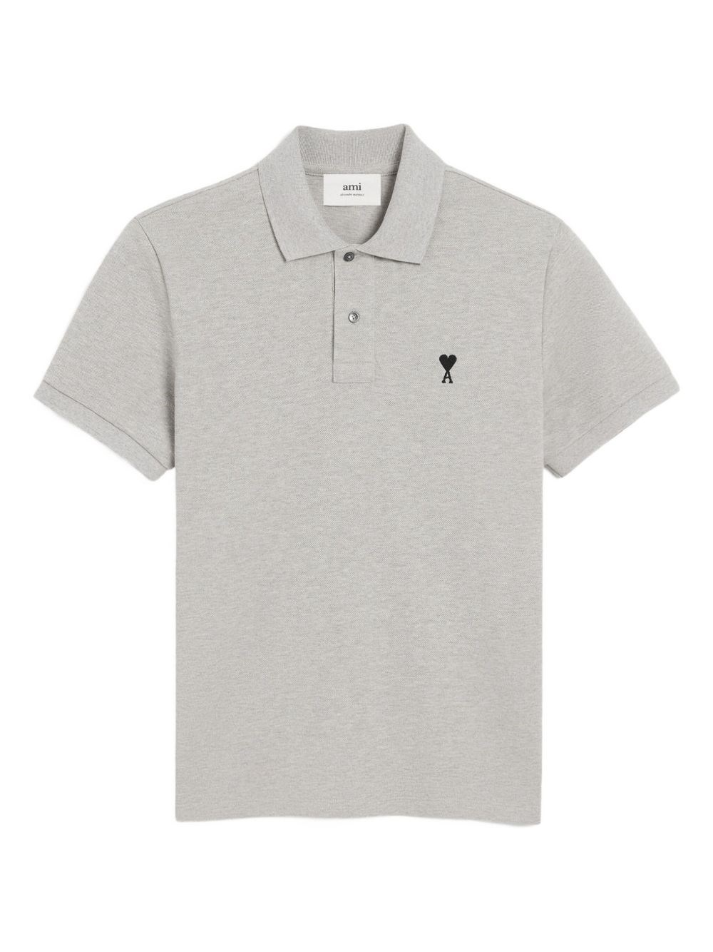 Ami Paris Ami De Coeur Cotton Polo Shirt