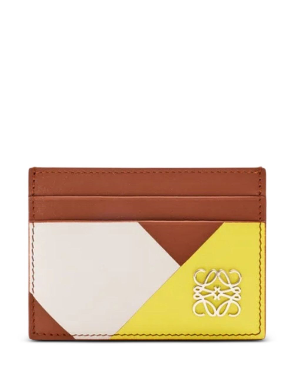Loewe Anagram Leather Card Case In Brown