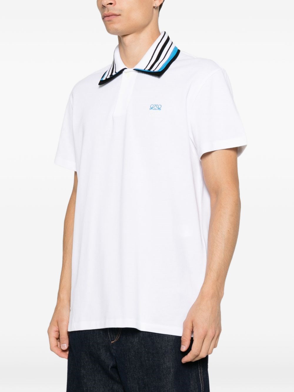 Loewe Anagram Cotton Polo Shirt