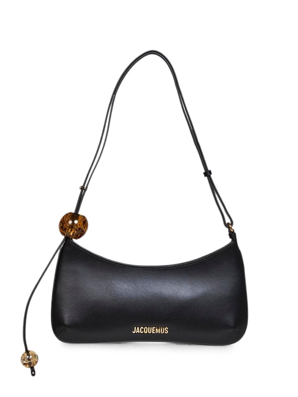 Jacquemus Bisou Perle Shoulder Bag — Black