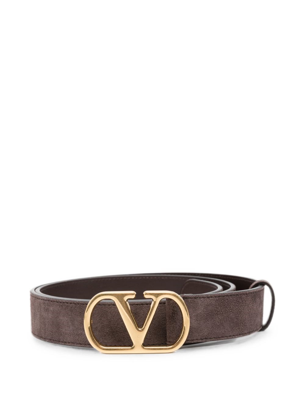 Valentino Garavani Vlogo Signature Suede Leather Belt