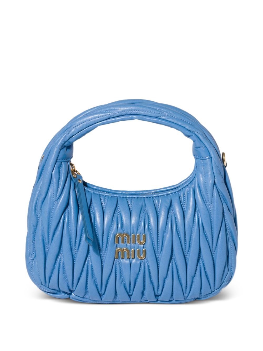 Miu Miu `Wander` Matelassé Leather Hobo Bag
