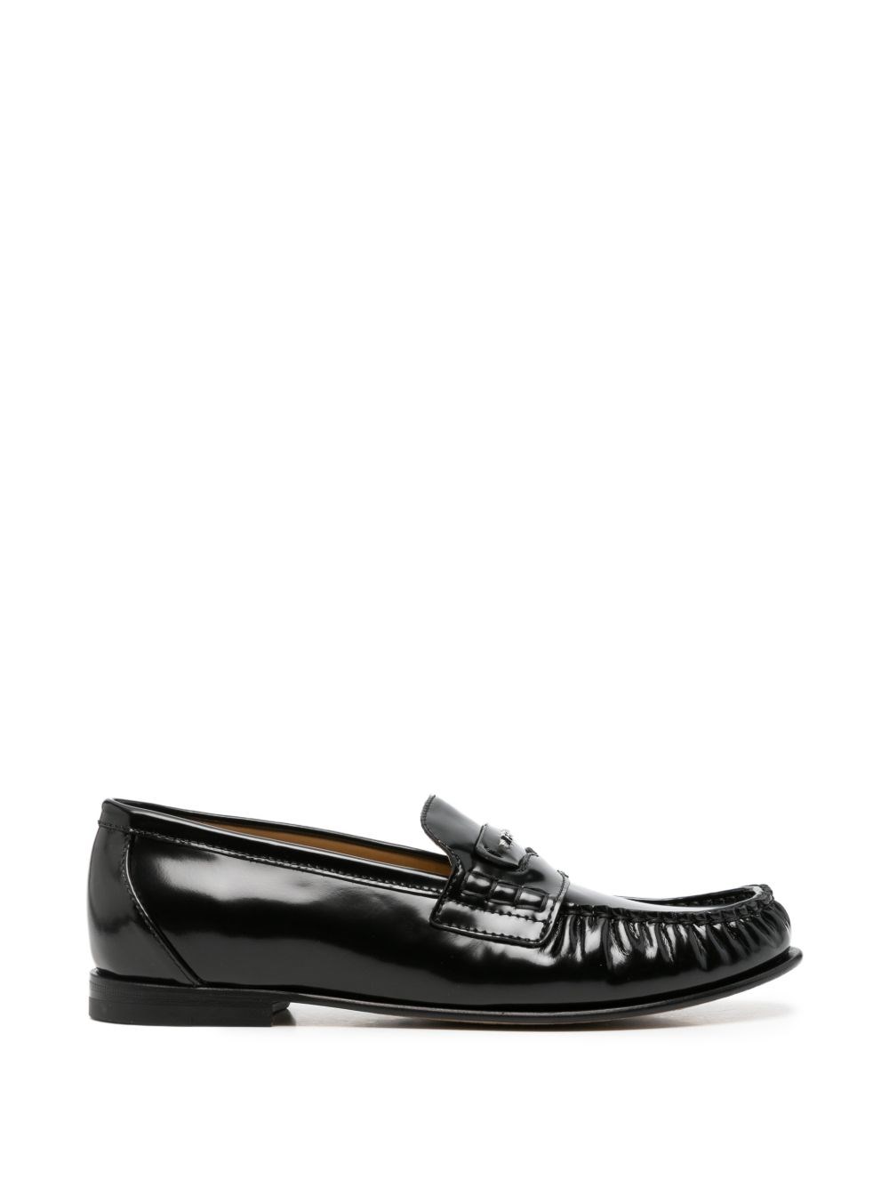 Fendi Fendi Scrunch Leather Loafers