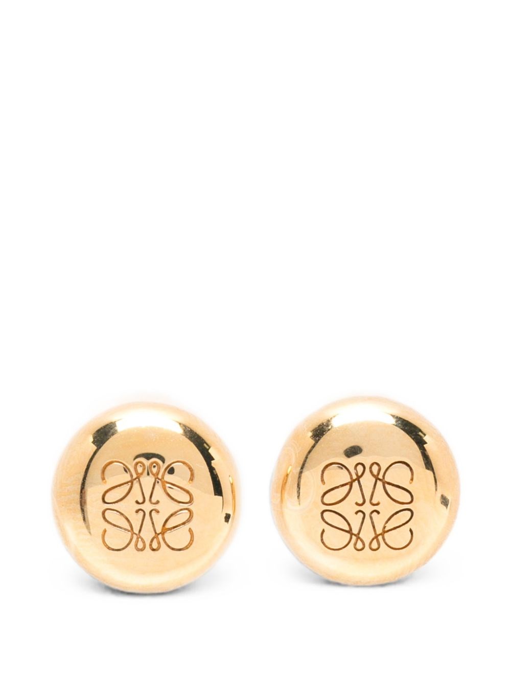 Loewe Anagram Silver Earrings In Gold