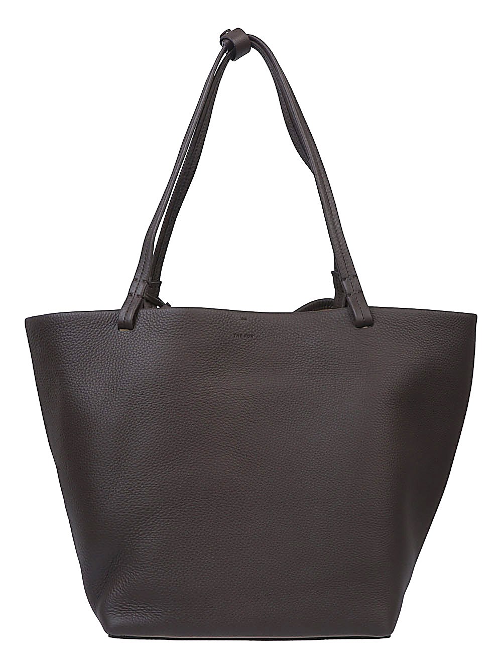 The Row Park Tote Three Leather Tote In Brown