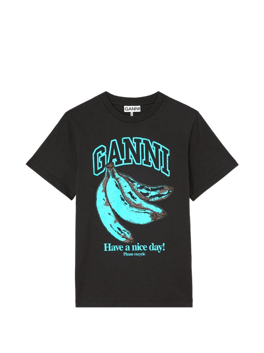 GANNI Printed Cotton T-Shirt