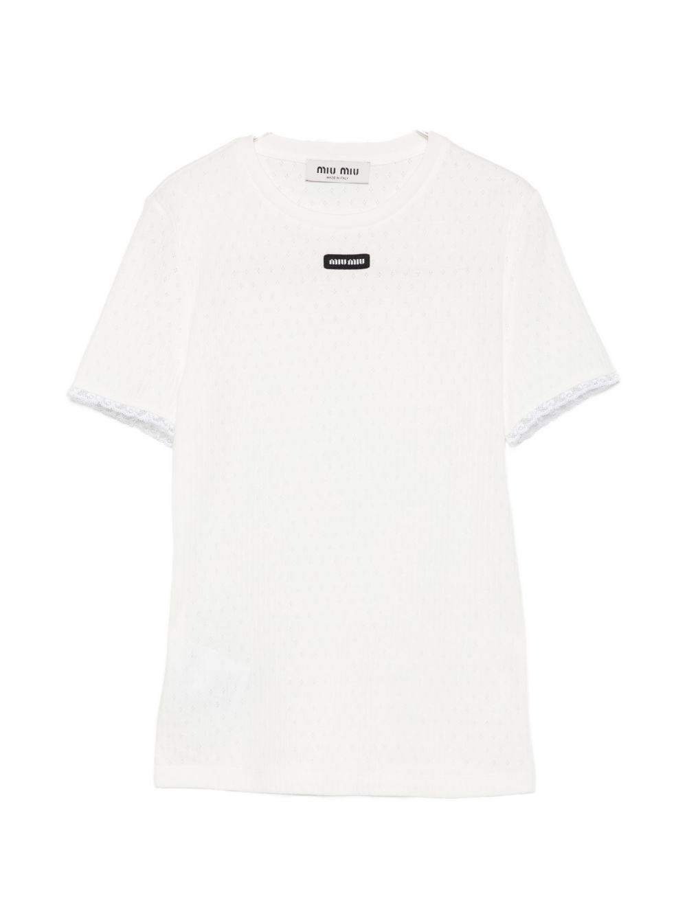 Miu Miu Logo Cotton T-Shirt
