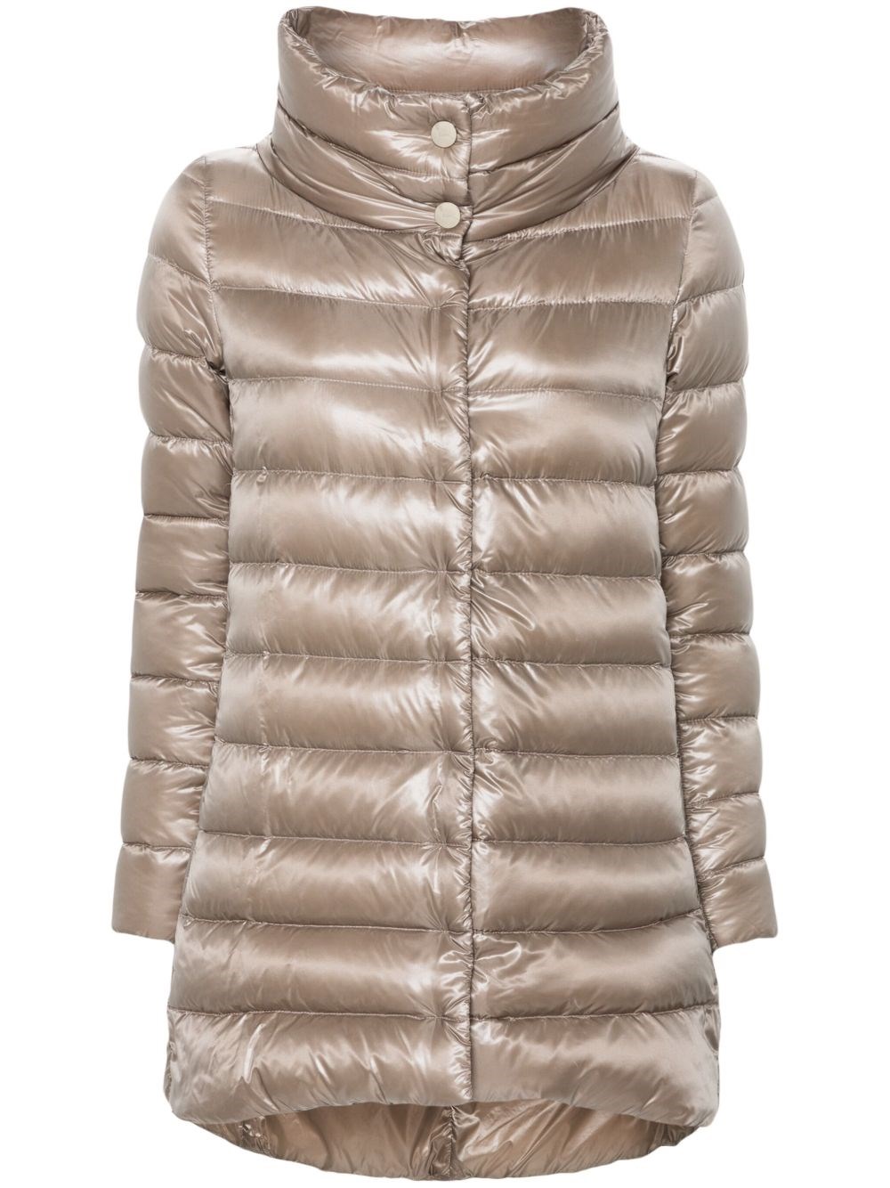 Herno Ameli Midi Down Jacket In Gray