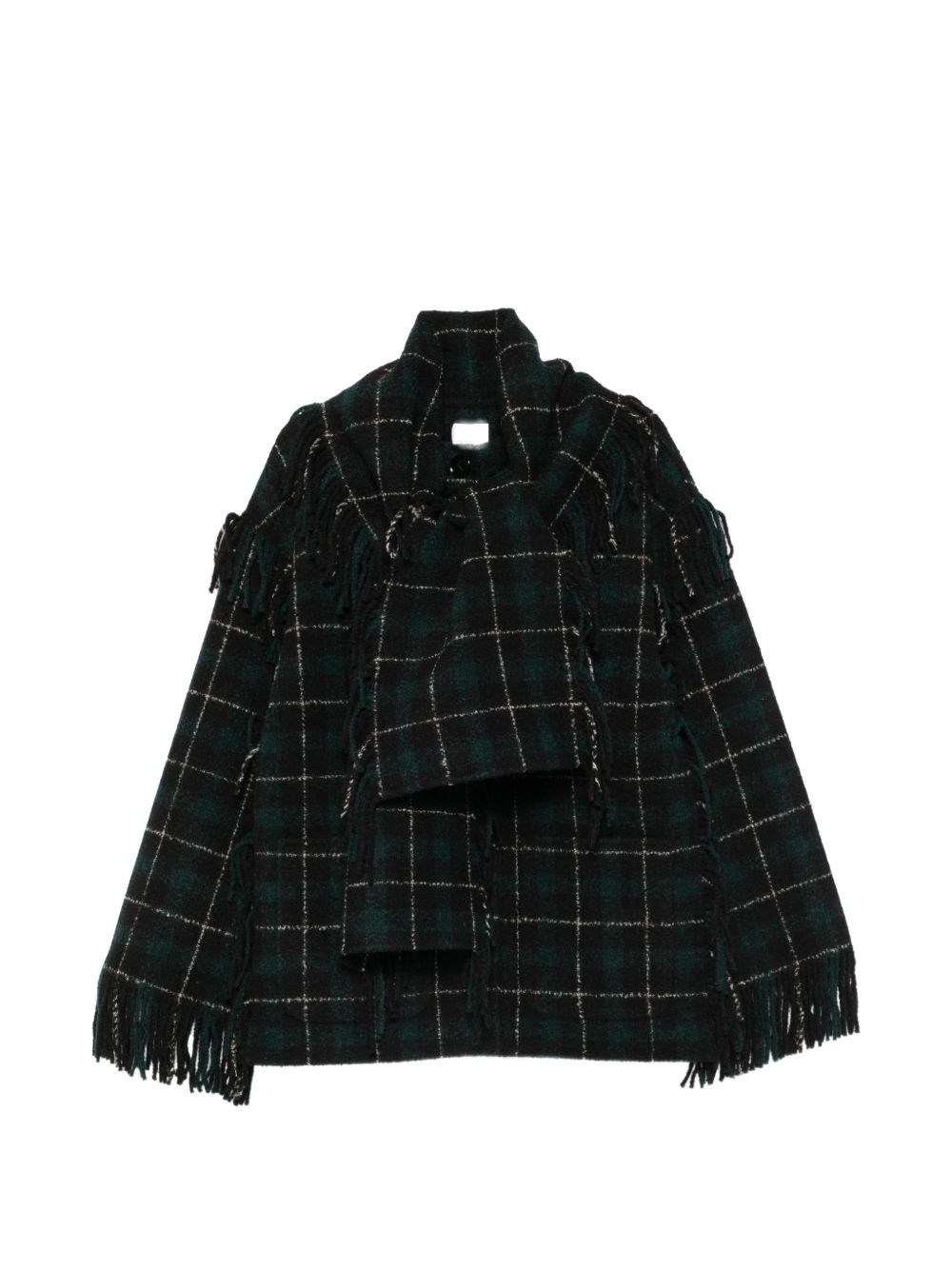 TOTEME Wool Fringed Scarf Jacket