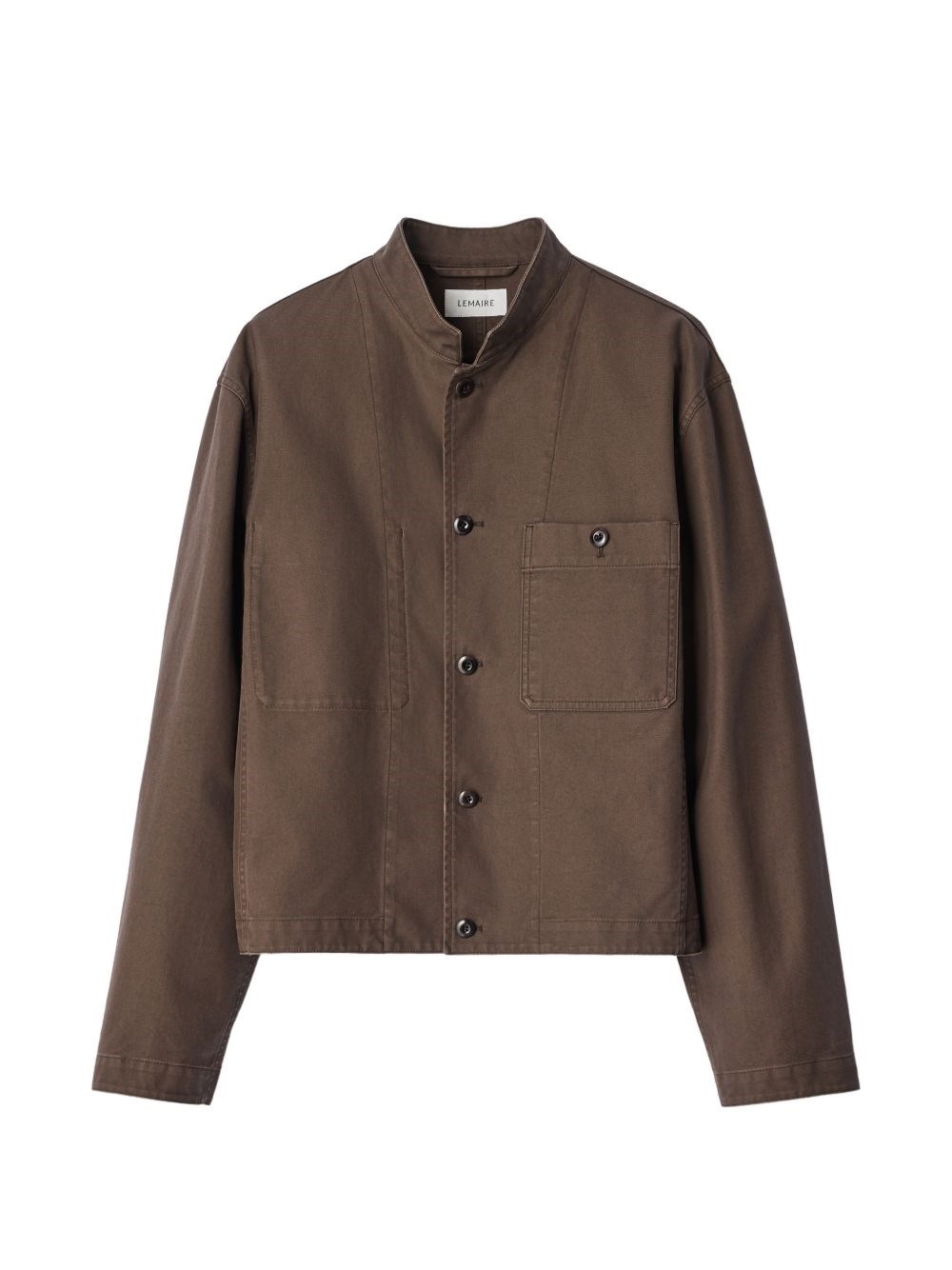 LEMAIRE Brown Stand Collar Jacket