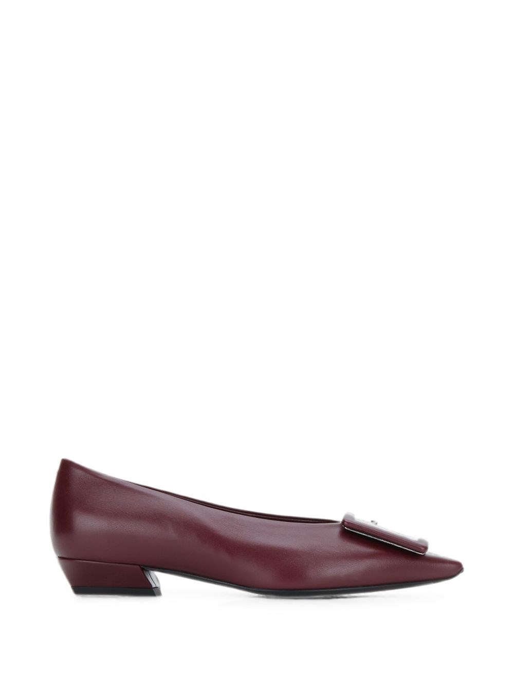 Roger Vivier Pointy Covered Leather Ballets
