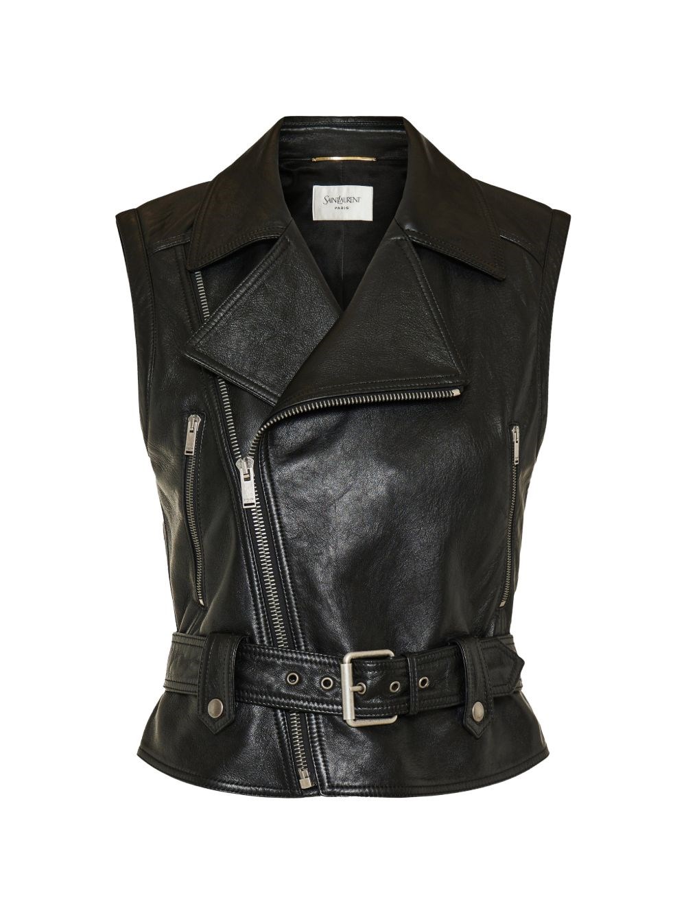 Saint Laurent Leather Biker Vest